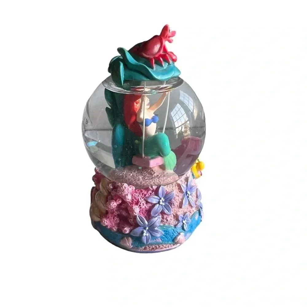 Disney Little Mermaid Ariel Swing Snowglobe Water Globe Glass Dome Figurine